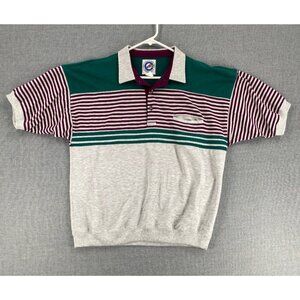 Vintage Greenline International Polo Shirt 90s Striped Mens XL Preppy Golf